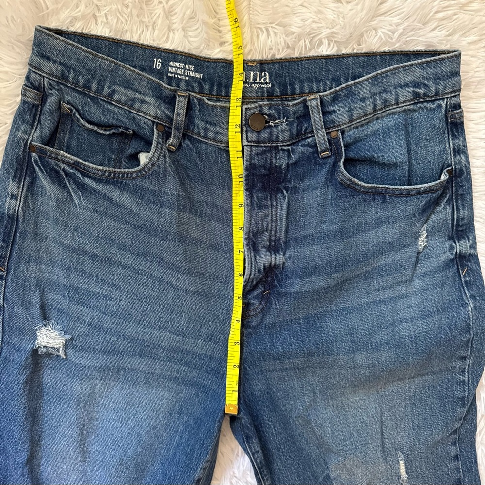 a.n.a Highest Rise Vintage Straight Jeans Size 16 - Picture 5 of 8